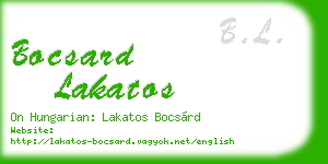 bocsard lakatos business card